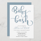 Invitation Baby shower Couples Bébé Bash (Devant / Derrière)