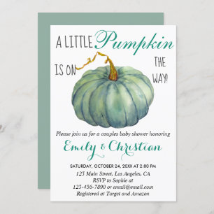 Invitation Baby shower Couples Citrouilles
