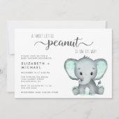 Invitation Baby shower Couples Eléphants mignons (Devant)