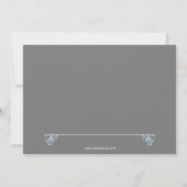Invitation baby shower Couples gris bleu (Dos)
