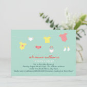 Invitation Baby shower Couture bébé (Debout devant)
