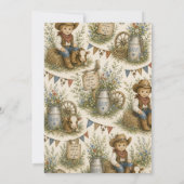 Invitation Baby Shower Cow-Boy (Dos)