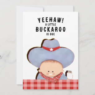 Invitation Baby Shower Cow-boy