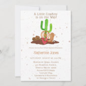 Invitation Baby shower Cow-boy Western Garçon (Devant)