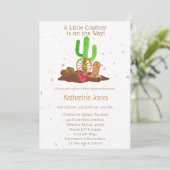 Invitation Baby shower Cow-boy Western Garçon (Debout devant)