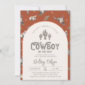 Invitation Baby shower Cowboy (Devant)
