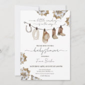 Invitation Baby shower Cowboy. (Devant)
