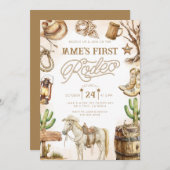 Invitation Baby shower Cowboy (Devant / Derrière)