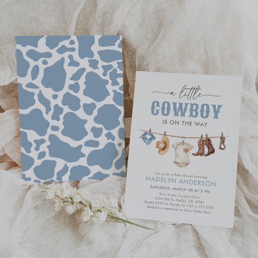 Invitation Baby shower Cowboy