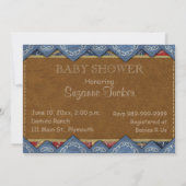 Invitation Baby shower Cowboy Afro-Américain (Dos)