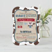 Invitation Baby shower Cowboy Bandanna Jumper (Debout devant)