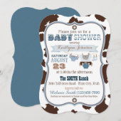 Invitation Baby shower Cowboy Bandanna Jumper (Devant / Derrière)