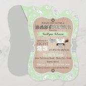Invitation Baby shower Cowboy Bandanna Jumper (Devant / Derrière)