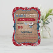 Invitation Baby shower Cowboy Bandanna Jumper (Debout devant)