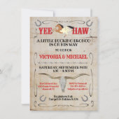 Invitation Baby shower Cowboy Bucking Bronco Couples (Devant)
