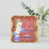 Invitation Baby shower Cowboy Prince (Debout devant)