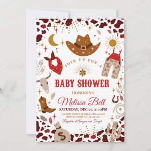Invitation Baby shower Cowboy Wild West Invitation