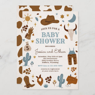 Invitation Baby shower Cowboy Wild West Rodeo Ranch