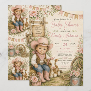 Invitation Baby Shower Cowgirl