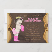 Invitation Baby shower Cowgirl (Dos)