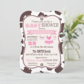 Invitation Baby shower Cowgirl Bandanna Tutu (Debout devant)