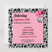 Invitation Baby shower cowgirl rose (Dos)