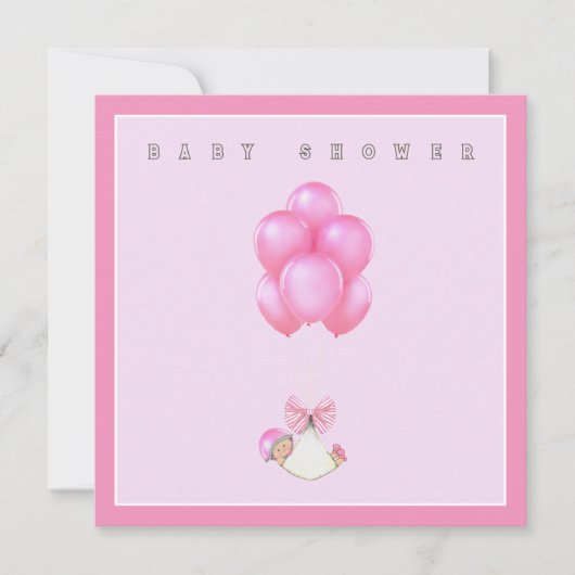 Invitation Baby shower créatif (Devant)