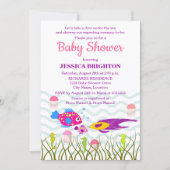 Invitation Baby Shower Créatures Marines (Devant)