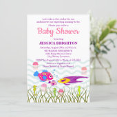 Invitation Baby Shower Créatures Marines (Debout devant)