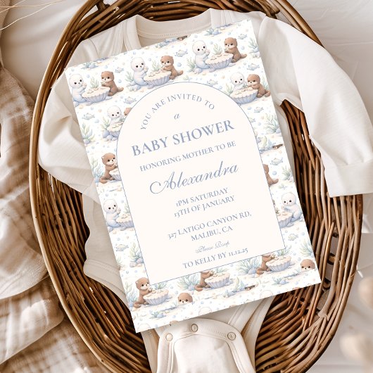 Invitation Baby Shower Créatures Sous-Marines