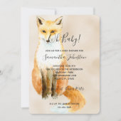 Invitation Baby Shower Crème de Renard (Devant)