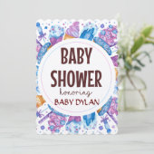 Invitation Baby shower Crème glacée Aquarelle Art (Debout devant)