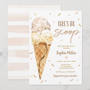 Invitation Baby Shower Crème Glacée Voici Le Scoop Baby Showe