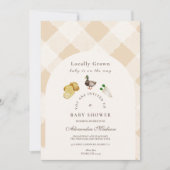 Invitation Baby shower cultivé localement (Devant)