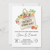 Invitation Baby shower cultivé localement (Devant)