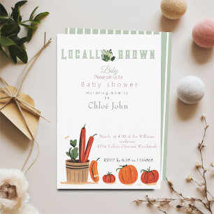 Invitation Baby shower cultivé localement
