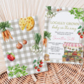 Invitation Baby shower Cultivé localement