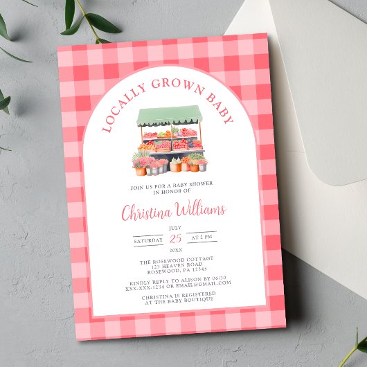 Invitation Baby shower cultivé localement