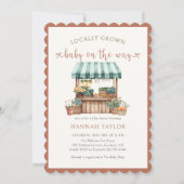 Invitation Baby shower cultivé localement (Devant)