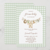 Invitation Baby shower cultivé localement (Devant / Derrière)