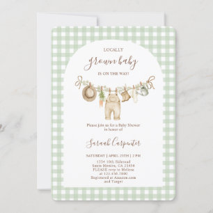 Invitation Baby shower cultivé localement