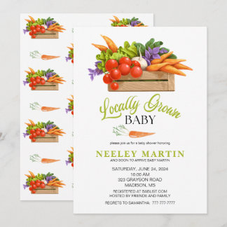Invitation Baby shower CULTIVÉE LOCALEMENT