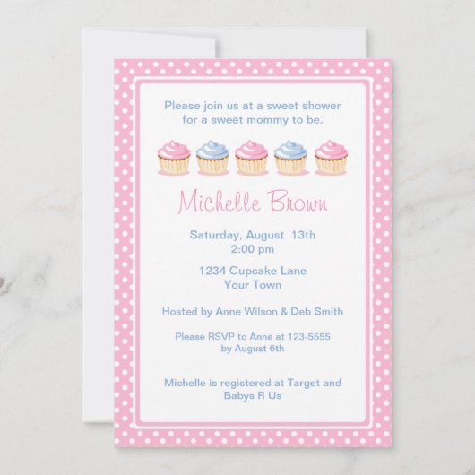 Invitation Baby shower Cupcake (Dos)