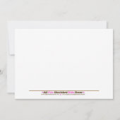 Invitation Baby shower Cupcake moderne Dot rose chocolat (Dos)