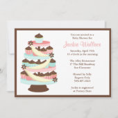 Invitation Baby shower Cupcake Tower (Devant)