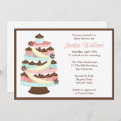 Invitation Baby shower Cupcake Tower (Devant / Derrière)