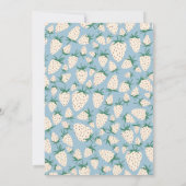 Invitation Baby shower CUSTOM D'Aiguille Fraise Blanche (Dos)