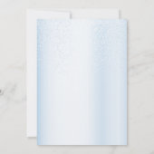 Invitation Baby shower Cute Classic Stroller Bleu Floral (Dos)