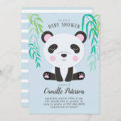 Invitation Baby shower Cute Panda (Devant / Derrière)
