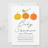 Invitation Baby shower | Cute Petit Citrouille (Devant)